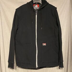 Men's Black Zip-Up Jacket
